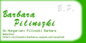 barbara pilinszki business card